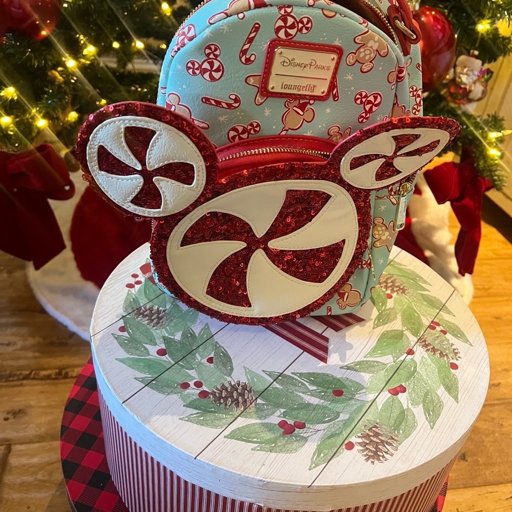 Disney Loungefly peppermint Backpack